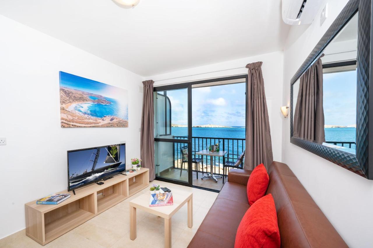 Islet Promenade Seafront 1 Bedroom Apartment With Sea View Balcony By Getawaysmalta St. Paul's Bay Exterior foto